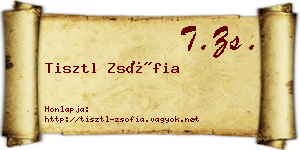 Tisztl Zsófia névjegykártya