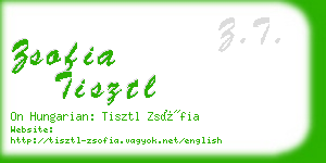zsofia tisztl business card